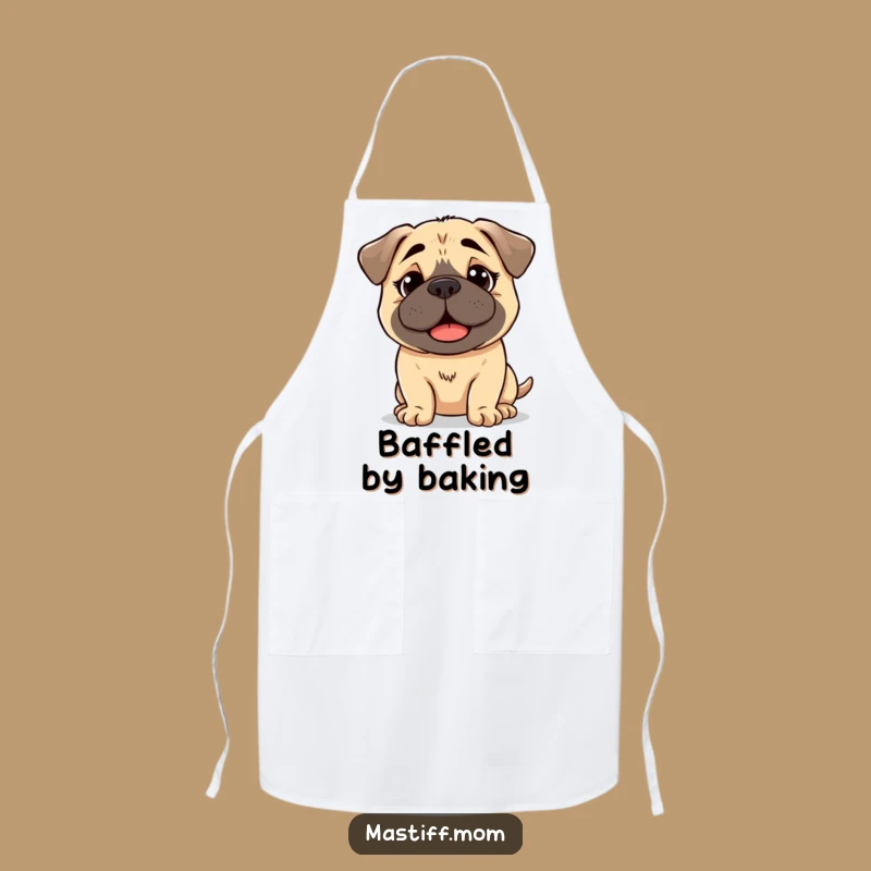 Funny Kawaii Mastiff Bewildered Apron - Happy Pet Cooking Gift