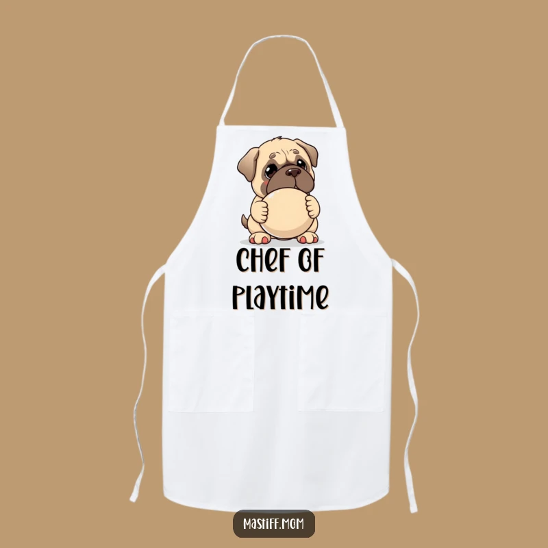 Funny Kawaii Mastiff Apron - Gentle Dog Chef Accessory for Playful Cooking