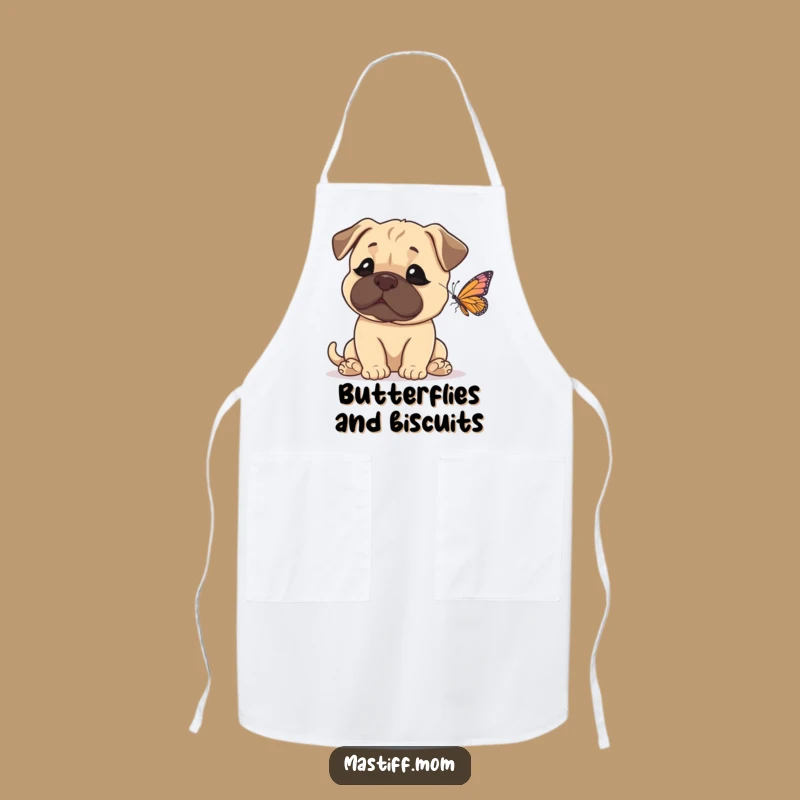 Funny Mastiff Butterfly Apron - Cook Up Laughs in the Kitchen Hilariously!