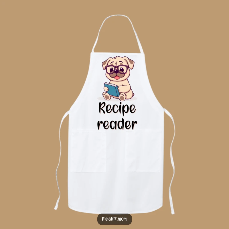 Funny Mastiff Chef's Kiss Apron: Bookish Dog Kitchen Gift