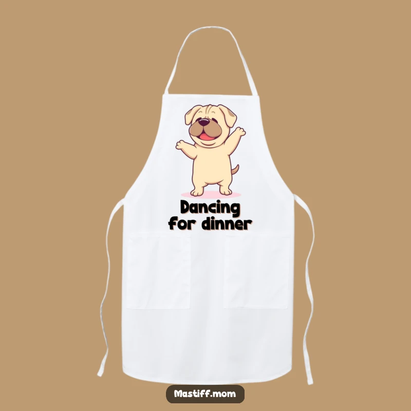Funny Mastiff Dance Apron: Happy Chef's Groovy Kitchen Gift