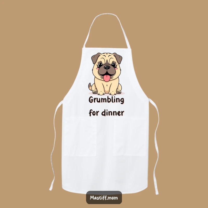 Funny Mastiff Grumble Apron: Happy Chef's Content Kitchen Gift