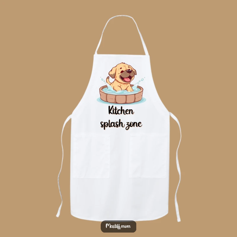 Funny Mastiff Cub Pool Party Apron: Giggle While You Cook