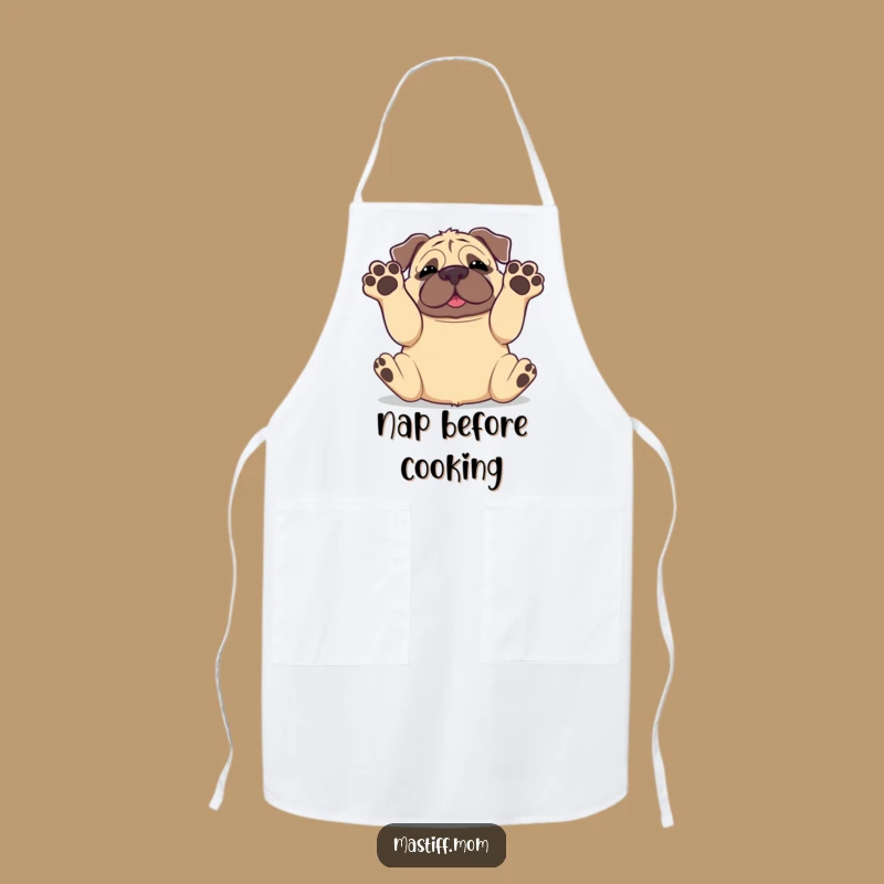Funny Kawaii Mastiff Paws in Air Apron: Cook with Comedy!
