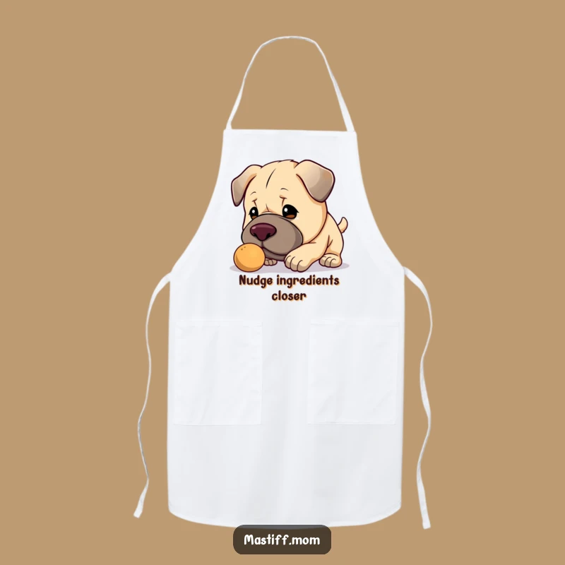 Funny Kawaii Mastiff Apron: Gentle Chef, Kitchen Humor Gift