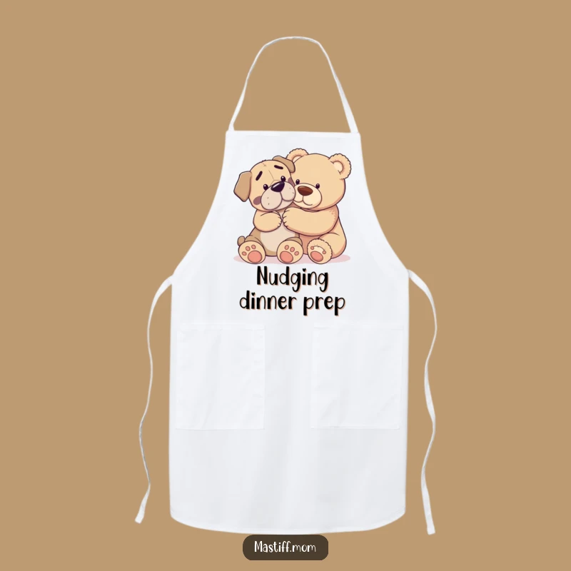 Funny Mastiff Teddy Bear Apron - Cook with Gentle Humor & Sweetness