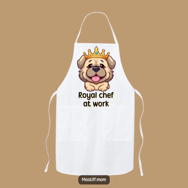 Funny Kawaii Mastiff Apron - Regal Dog Chef Accessory for Amused Cooking