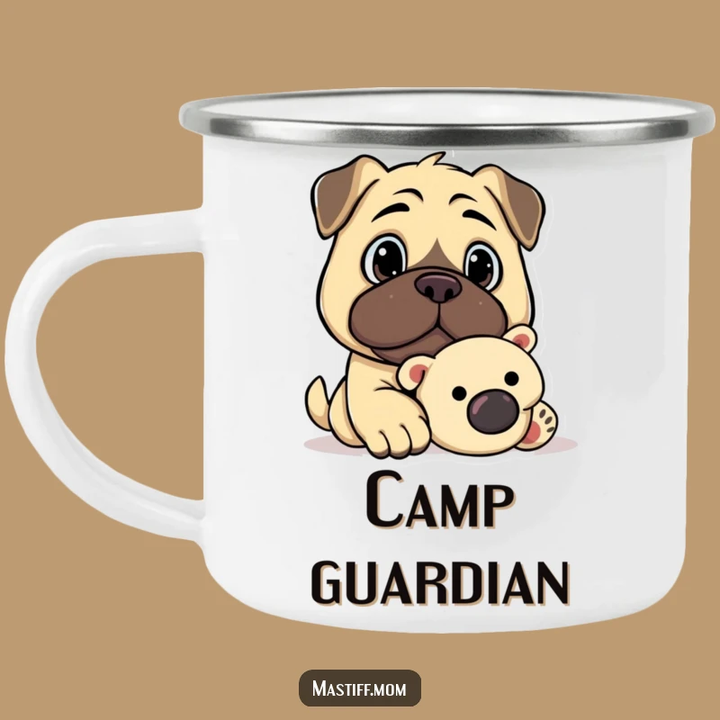 Funny Kawaii Mastiff Guard Camping Mug: Adventure Keeper!