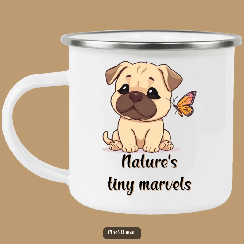 Funny Mastiff Butterfly Camping Mug - Your Hilarious Outdoor Companion!