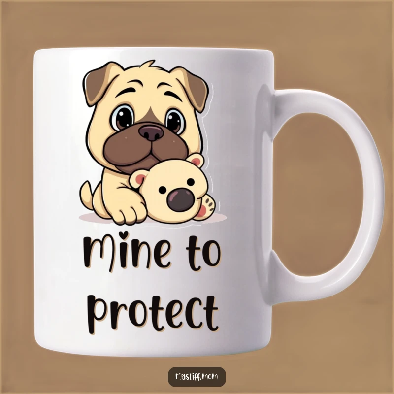 Funny Kawaii Mastiff Guard Mug: Loyal Protector's Gift!