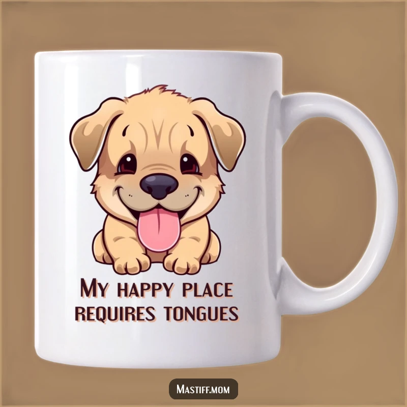 Funny Mastiff Cub Mug: Adorable Smiling Puppy Perfect Gift for Dog Lovers