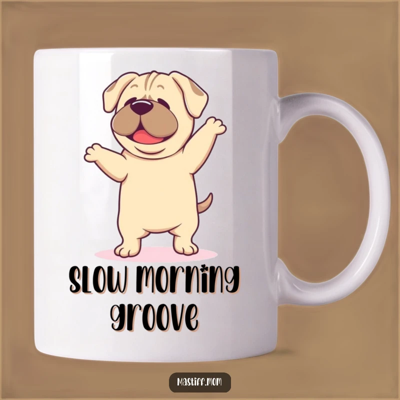 Funny Mastiff Dance Mug: Happy Droopy Ear Mastiff Lover Gift