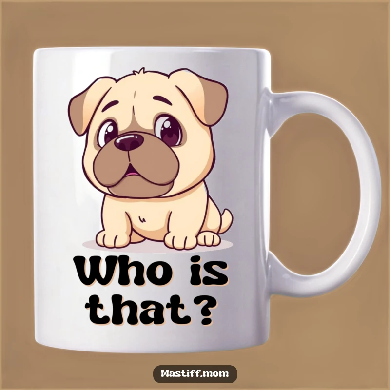 Funny Kawaii Mastiff Surprise Reflection Mug: Hilarious Gift