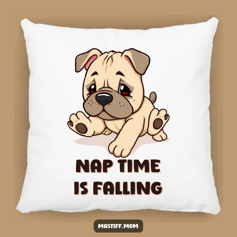 Cozy Funny Kawaii Mastiff Pillow: Cuddle Up with a Clumsy Pup