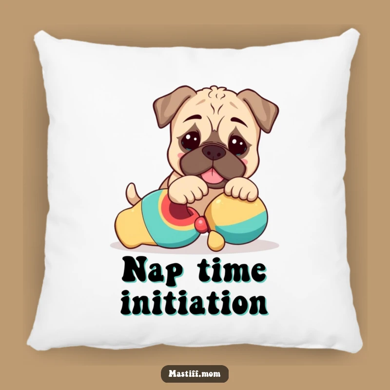 Cozy Funny Kawaii Mastiff Pillow: Cuddle Up with a Playful Pup