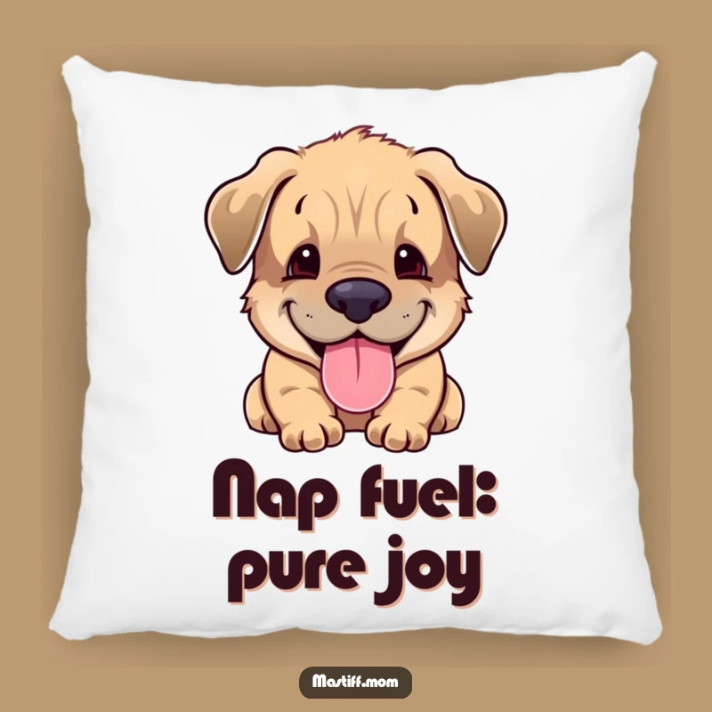 Funny Mastiff Cub Pillow: Soft and Snuggly Happy Puppy Accent