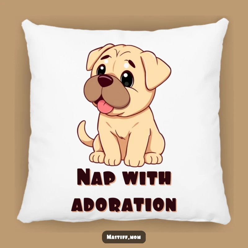 Cuddly Funny Adoring Mastiff Pillow: Sweet Dreams with Doggy Devotion Gift