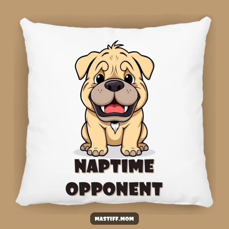Funny Kawaii Mastiff Playful Growl Pillow: Cozy Game Companion!