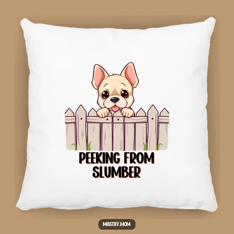 Funny Mastiff Peeking Pillow - Cozy Playful Dog Accent Gift