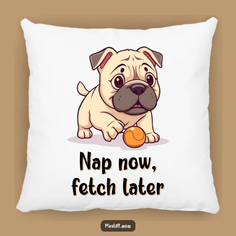 Soft Funny Kawaii Mastiff Fetch Fail Pillow: Comfy & Hilarious Accent