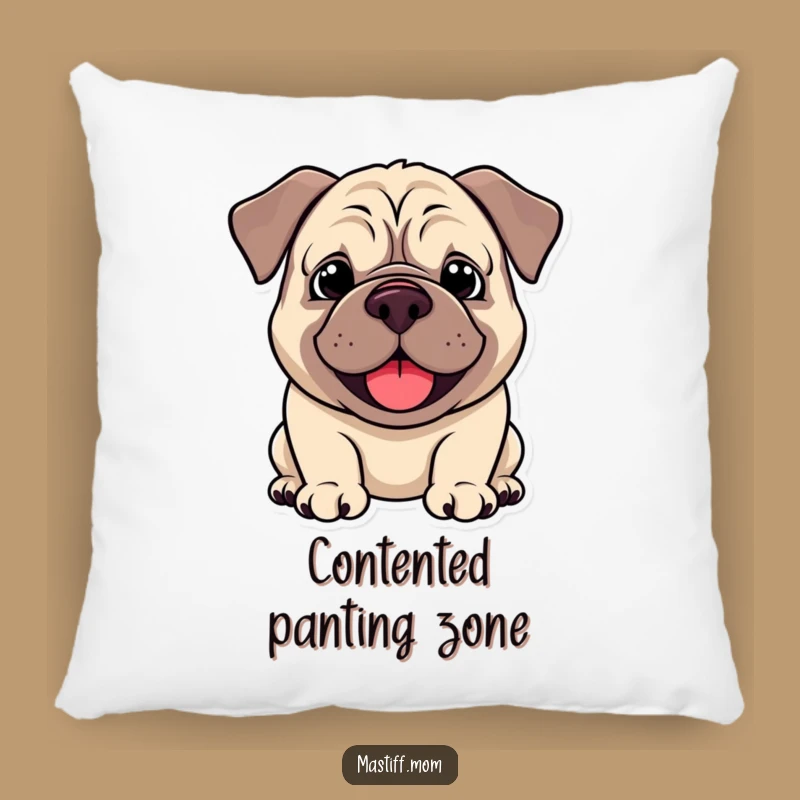 Soft Funny Kawaii Mastiff Happy Smile Pillow: Comfy & Joyful Decor