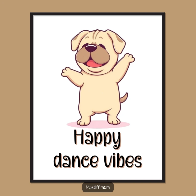 Funny Mastiff Dance Digital Art: Happy Mastiff Download