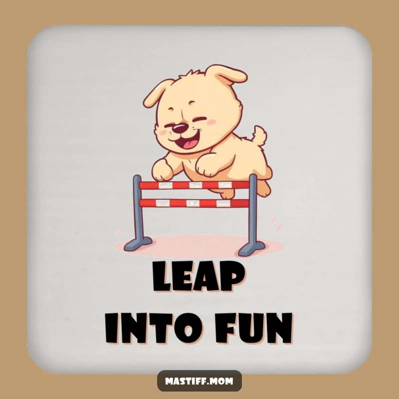 Funny Kawaii Mastiff Coaster - Clumsy Dog Drink Protector