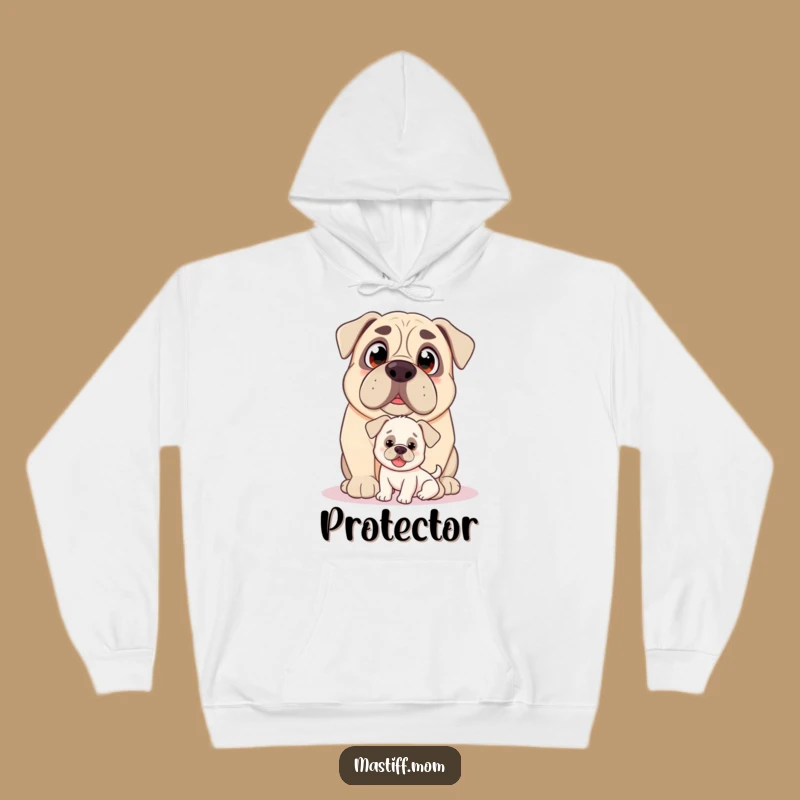 Cozy Funny Kawaii Mastiff Puppy Love Hoodie: Warmth and Affection