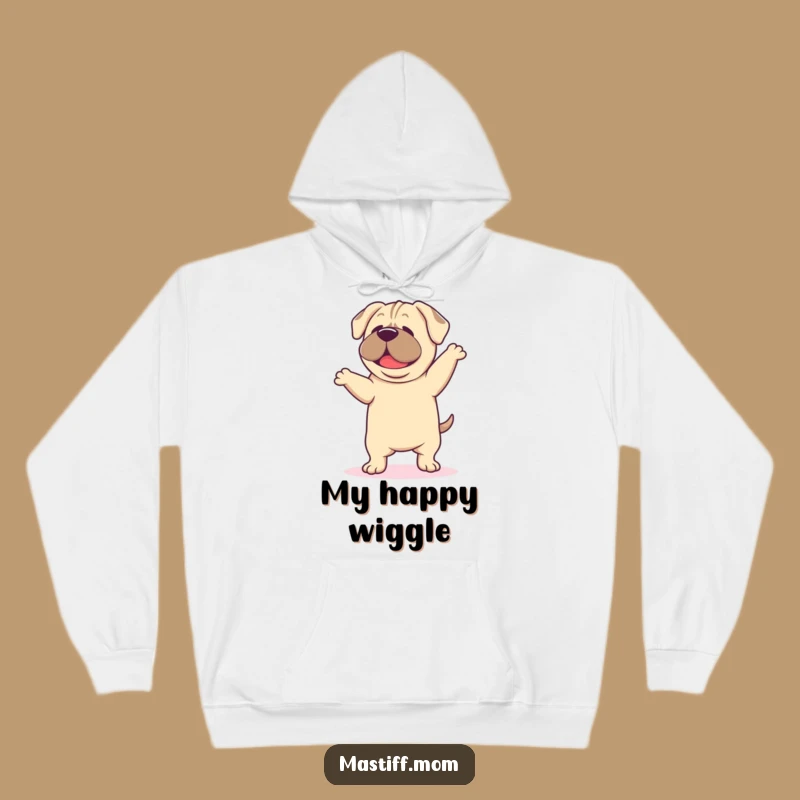 Cozy Funny Mastiff Dance Hoodie: Happy Pup Lover Gift