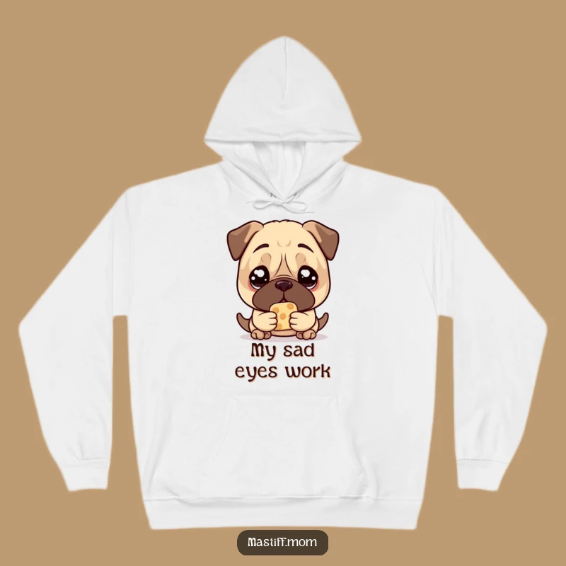 Cozy Funny Mastiff Treat Hoodie: Pleading Pup Lover Gift