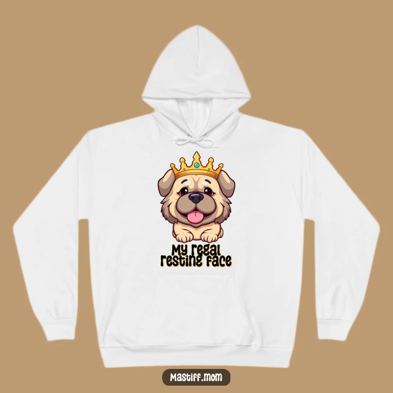 Funny Kawaii Mastiff Hoodie - Cozy Dog Lover Sweatshirt for Regal Comfort