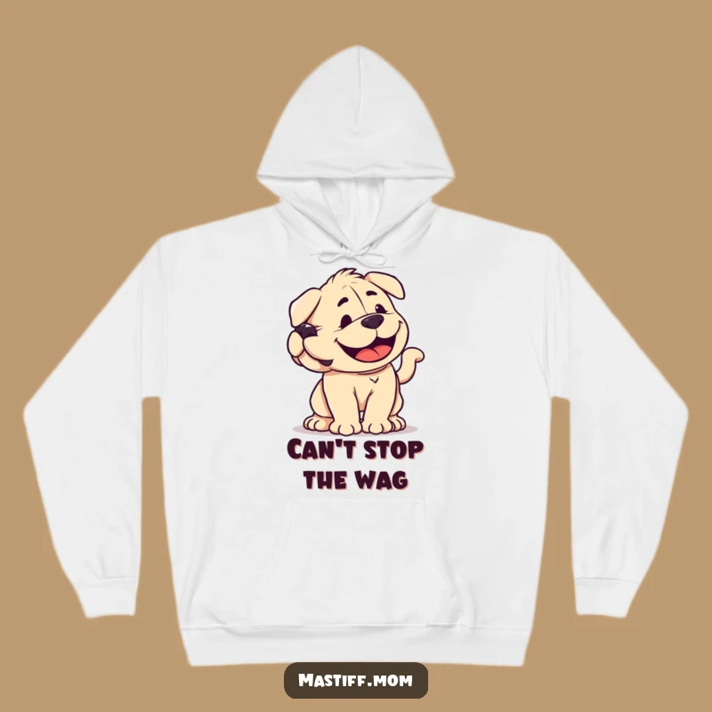 Funny Mastiff Wagging Hoodie - Cozy Smiling Dog Sweatshirt Gift