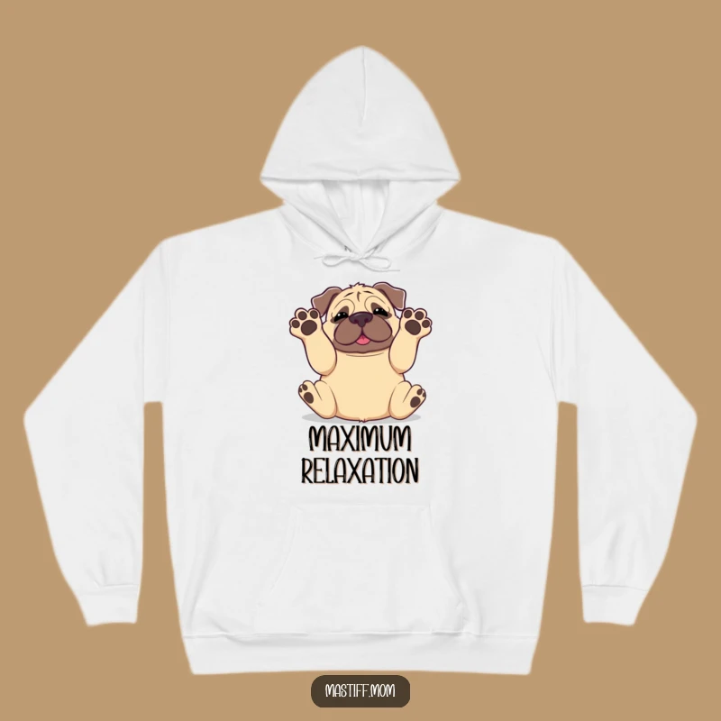 Cozy Funny Kawaii Mastiff Paws in Air Hoodie: Warmth and Wackiness!