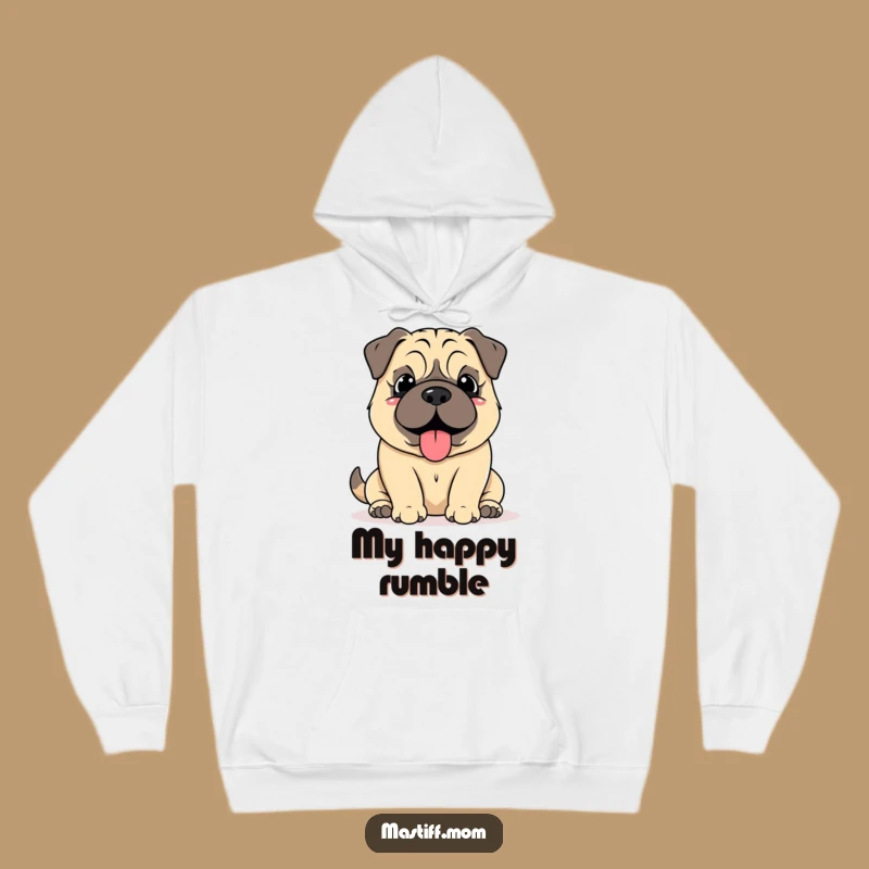 Cozy Funny Mastiff Grumble Hoodie: Happy Pup Lover Gift