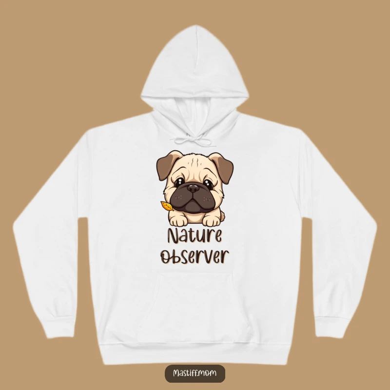 Cozy Funny Kawaii Mastiff Leaf Hoodie - Curious Tilt Comfort Gift