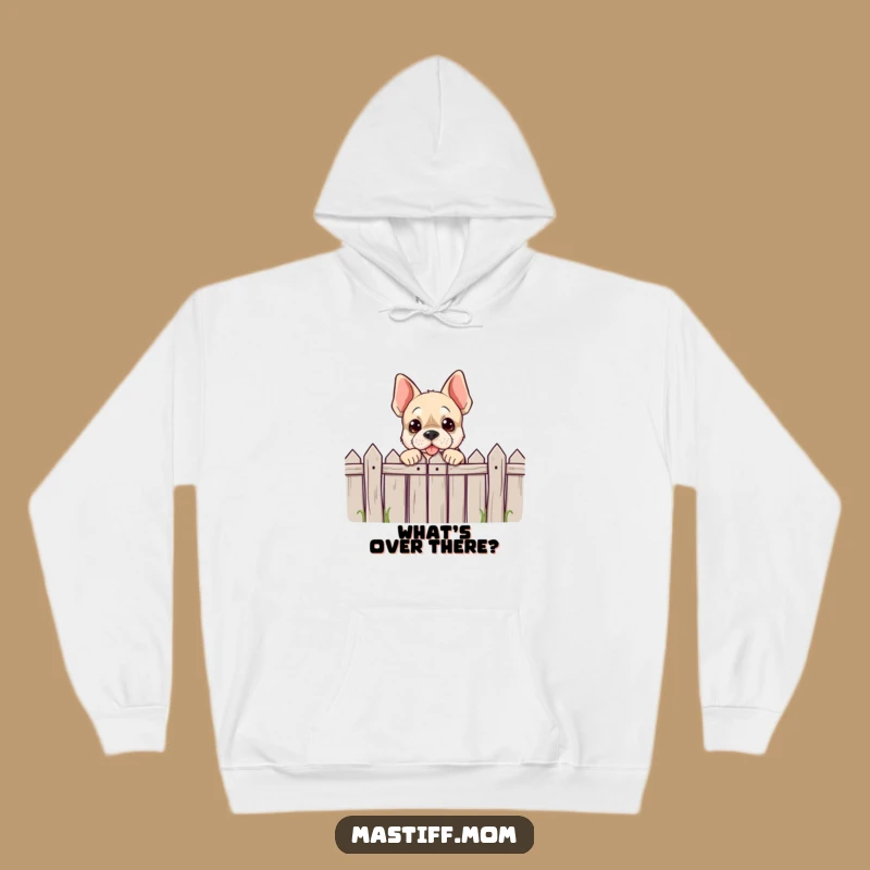 Funny Mastiff Peeking Hoodie - Cozy Playful Dog Sweatshirt Gift