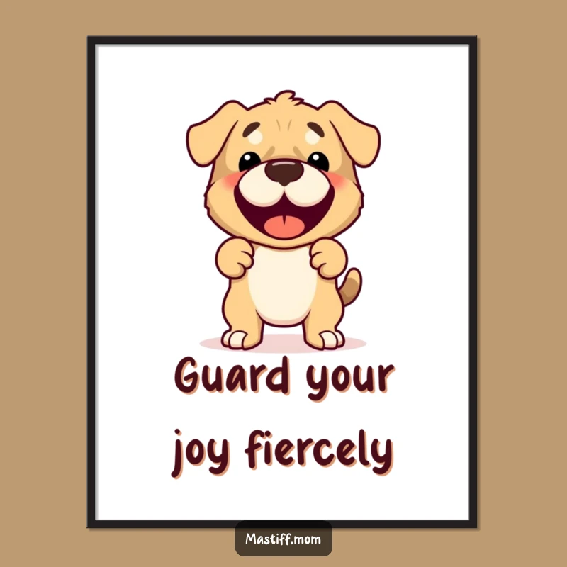 Free Printable Mastiff Wall Art: Funny Dog Decor, Guardian Joyful Art Download