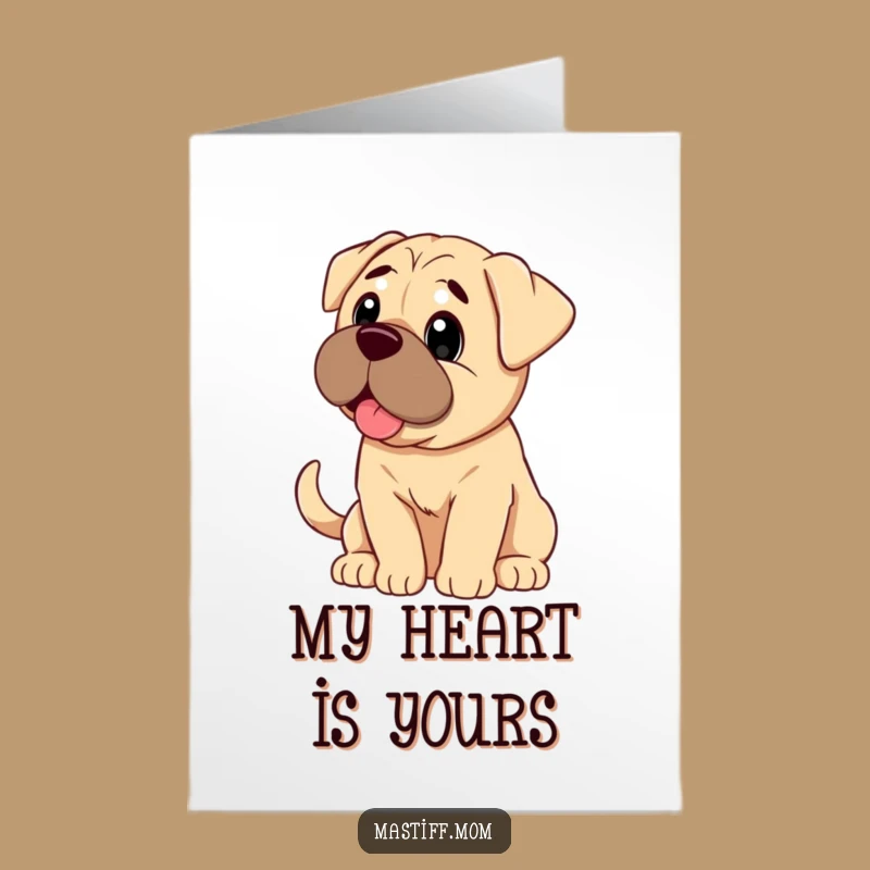 Free Printable Thank You Card: Mastiff's Adoring Gratitude, Sweet Downloadable Gift Idea