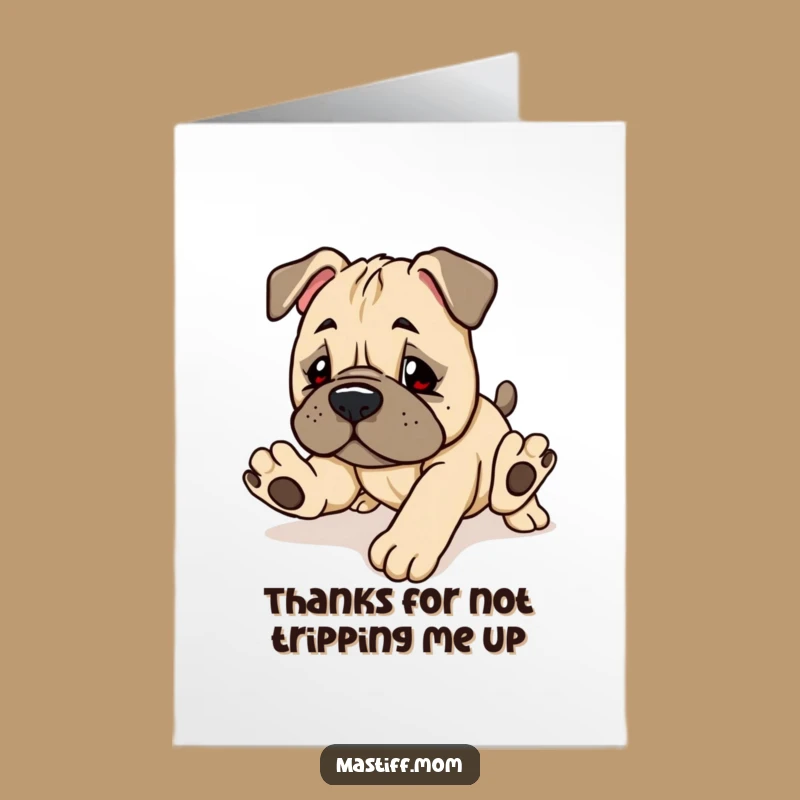 Free Printable Thank You Card: Clumsy Puppy Gratitude, Hilarious Downloadable for Thanks