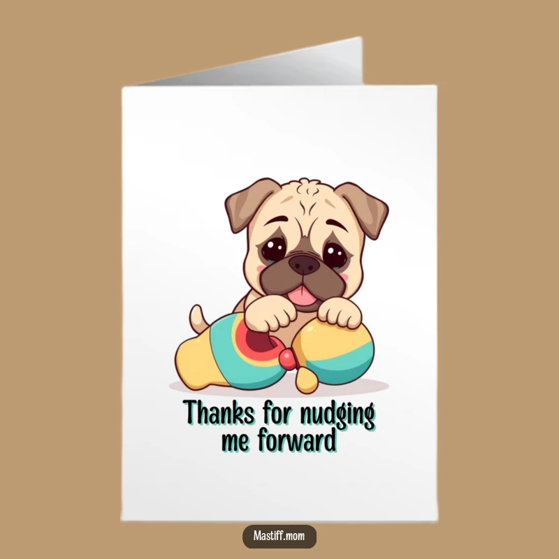 Free Printable Thank You Card: Nudging Puppy Gratitude, Hilarious Downloadable for Thanks