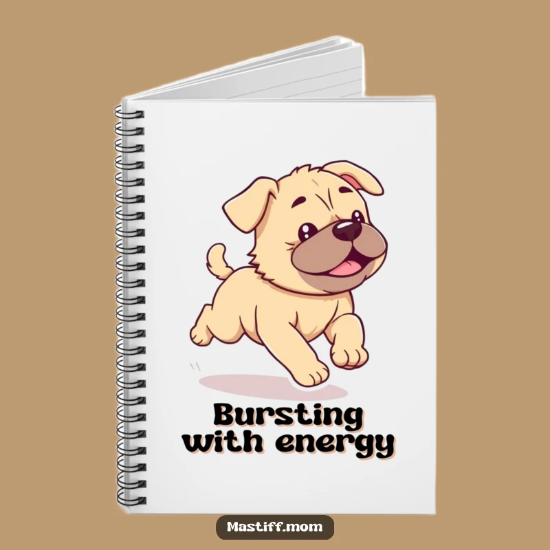 Funny Kawaii Mastiff Notebook: Jot Down Ideas with Wiggly Pup Energy