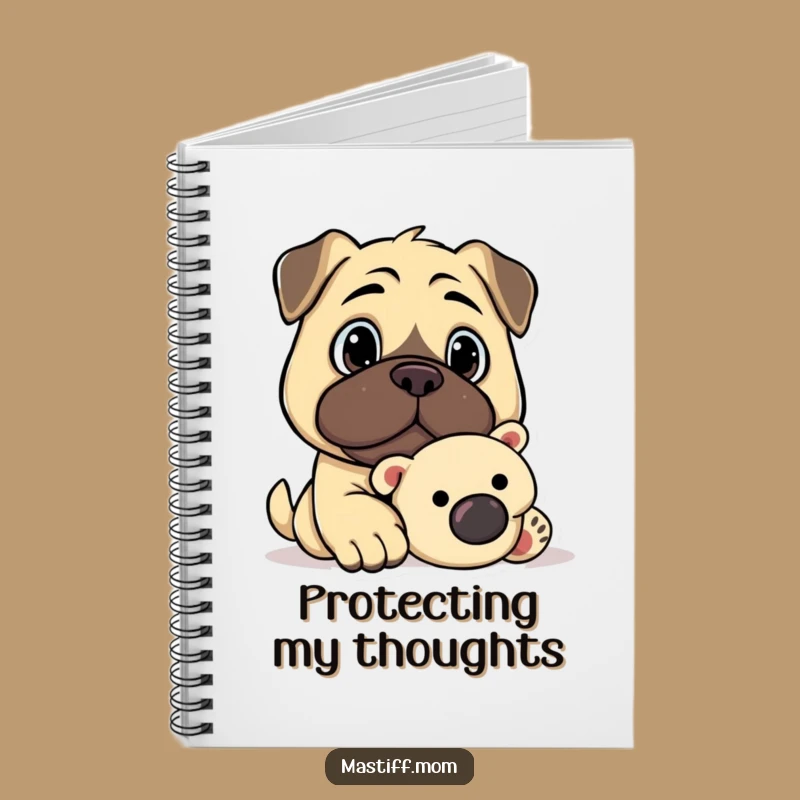 Funny Kawaii Mastiff Guard Notebook: Jot Down Your Loyal Thoughts!