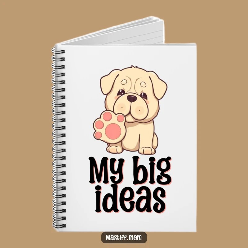 Funny Kawaii Mastiff Notebook - Gentle Giant Journal Gift
