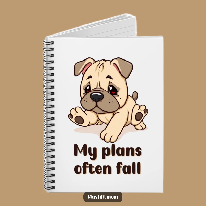 Funny Kawaii Mastiff Notebook: Jot Down Ideas with a Clumsy Pup