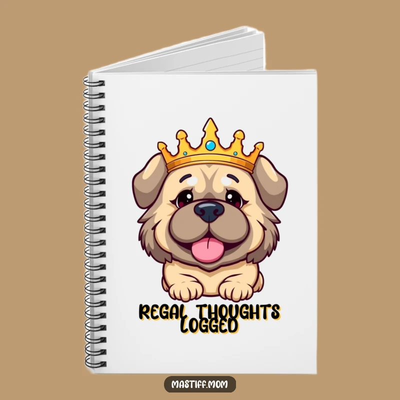 Funny Kawaii Mastiff Notebook - Regal Dog Journal for Amused Notes