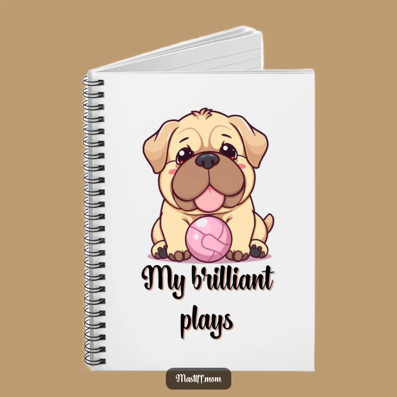 Funny Kawaii Mastiff Notebook: Warm Nudge, Tiny Ball, Perfect Funny Journal