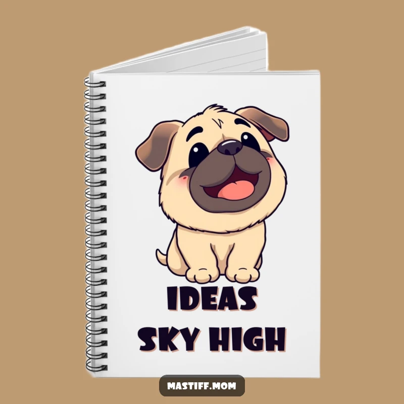 Funny Kawaii Mastiff Sky Panting Notebook: Capture Your Happy Thoughts!