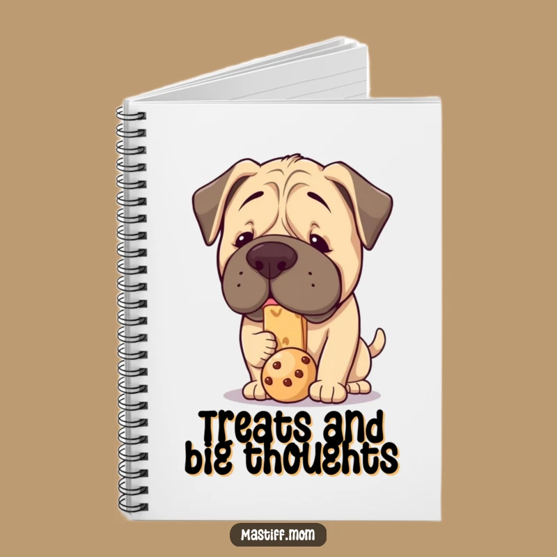 Funny Kawaii Mastiff Treat Balance Notebook - Jot Down Laughs & Ideas
