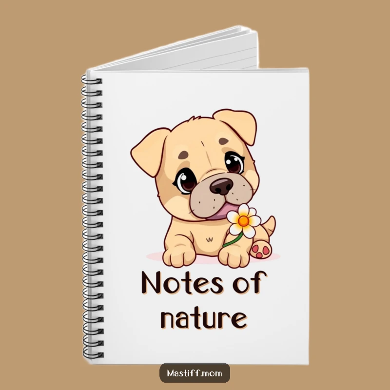 Funny Mastiff Petal Journal: Flower Offering Dog Notebook Gift