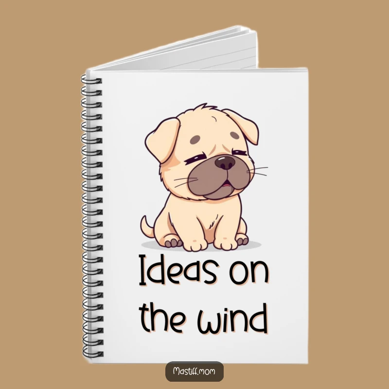Funny Kawaii Mastiff Breeze Notebook - Jot Down Peaceful Thoughts